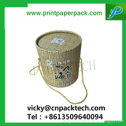 Custom Rigid Cylindrical Coated Paper Top and Bottom Lid Box Round Tea Packaging Gift Cosmetic Box